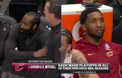 kaiyun-转播方晒纪录：哈登和米切尔生涯从未缺席过季后赛